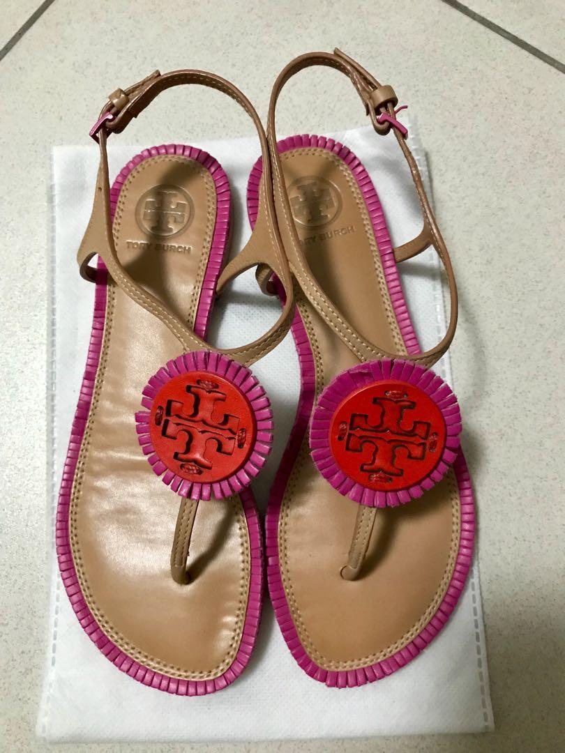 Tory burch fringe miller sandals sales