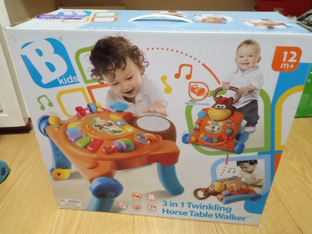 3 in 1 twinkling horse table walker