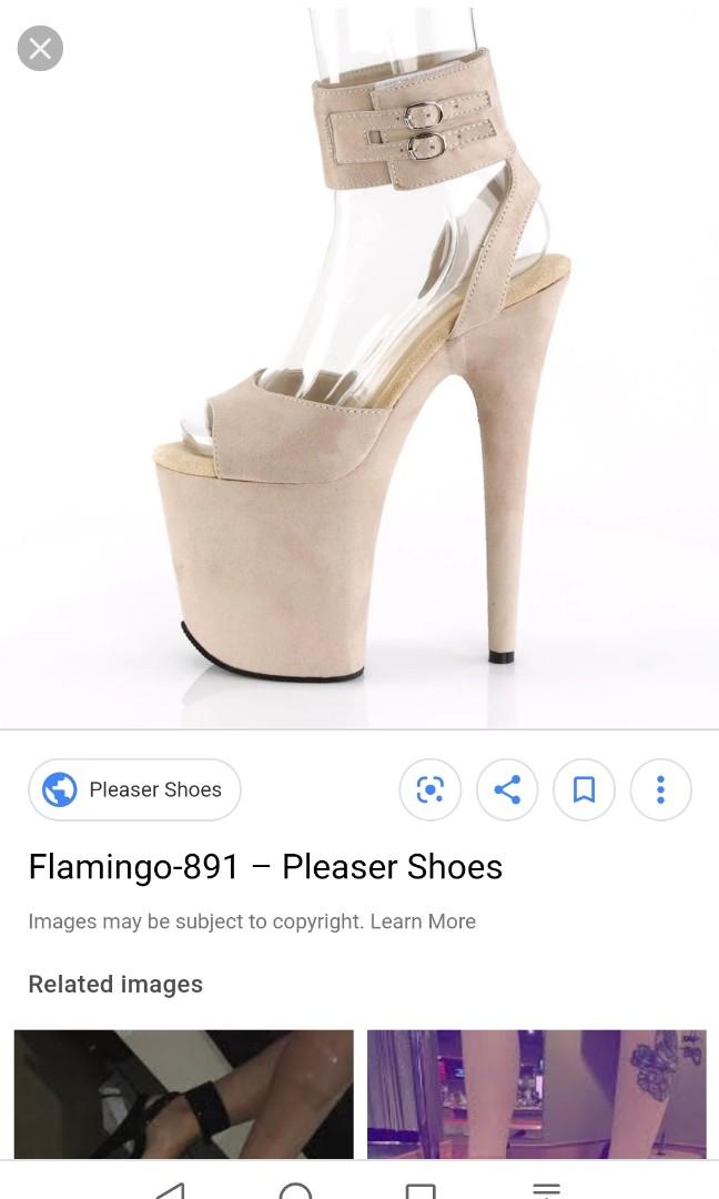 nude pleaser heels