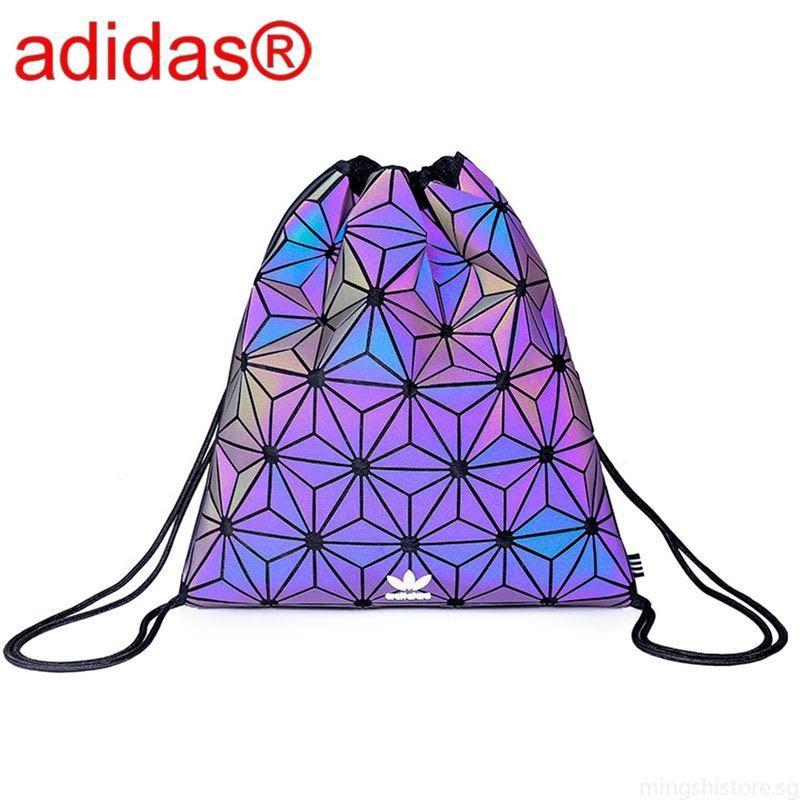adidas drawstring bag silver
