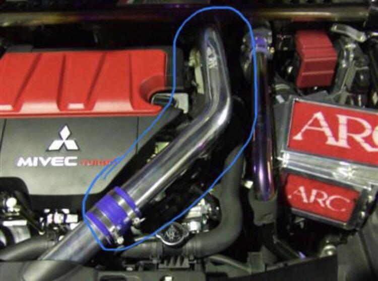 evo x arc intercooler pipe