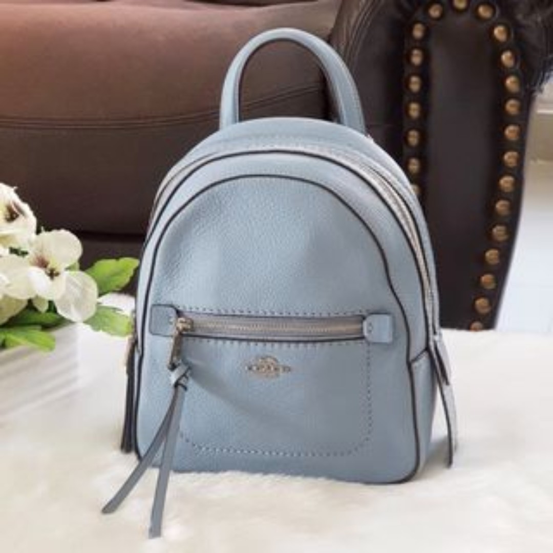 Light blue coach backpack new arrivals