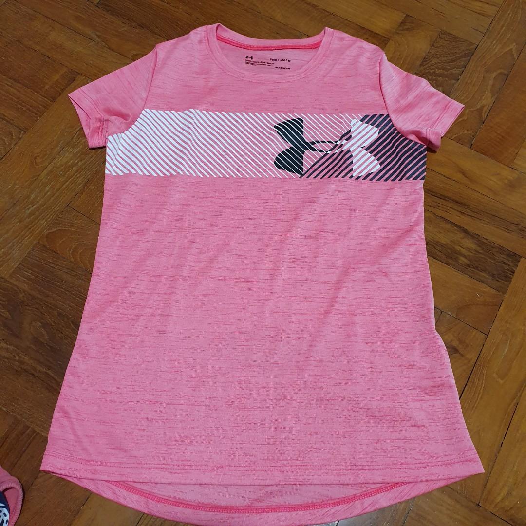 under armour t shirts kids pink