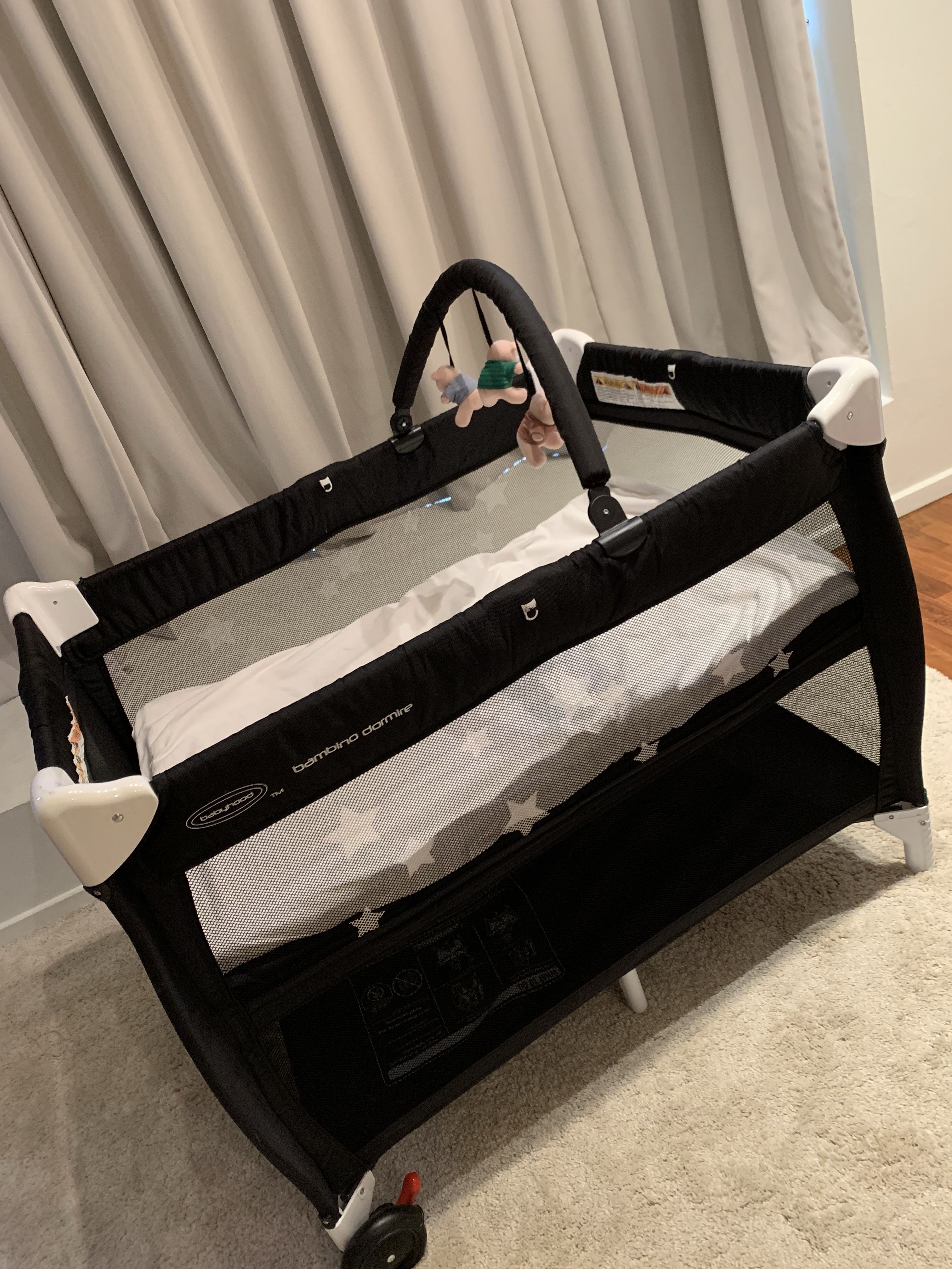 babyhood bambino dormire portable cot