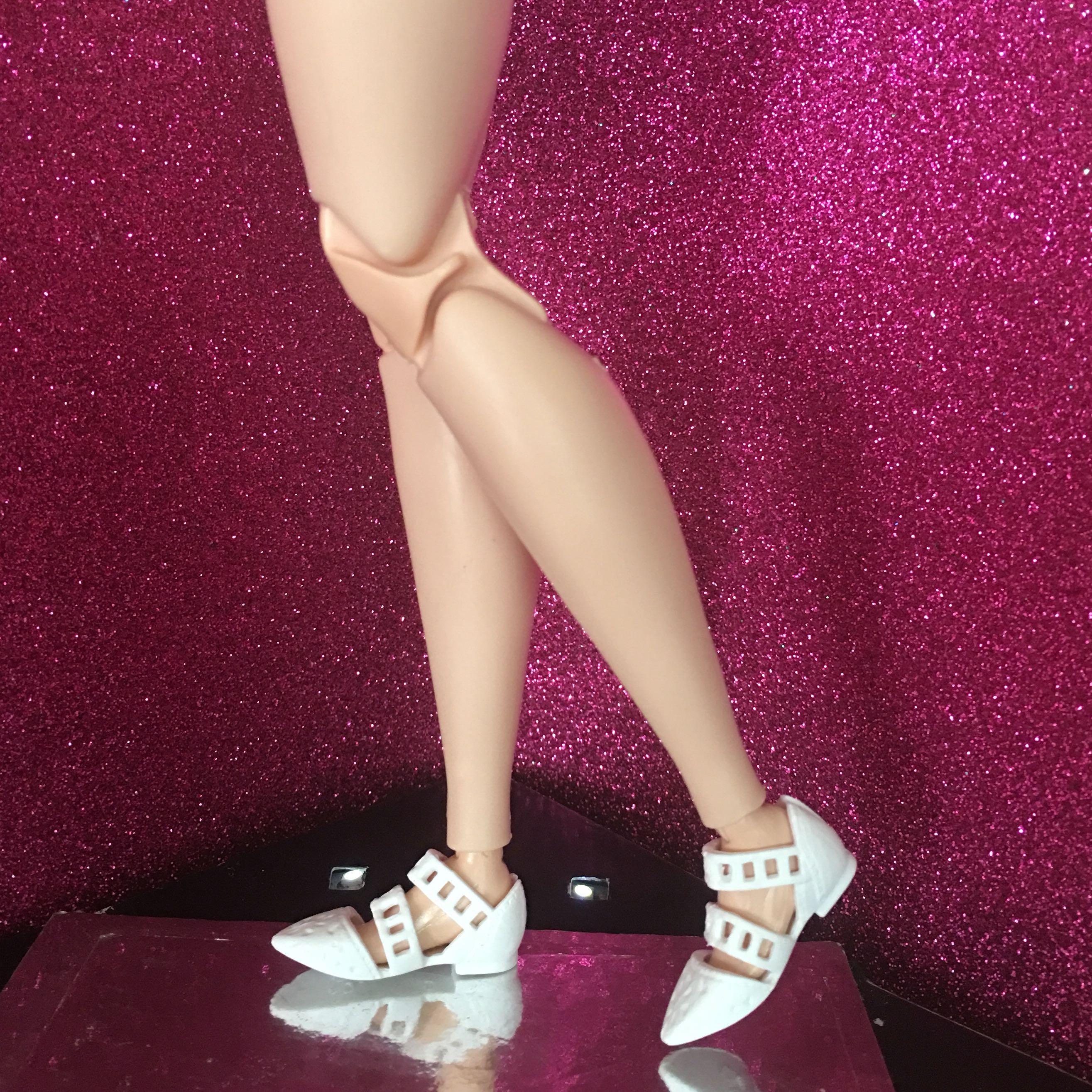 white barbie shoes