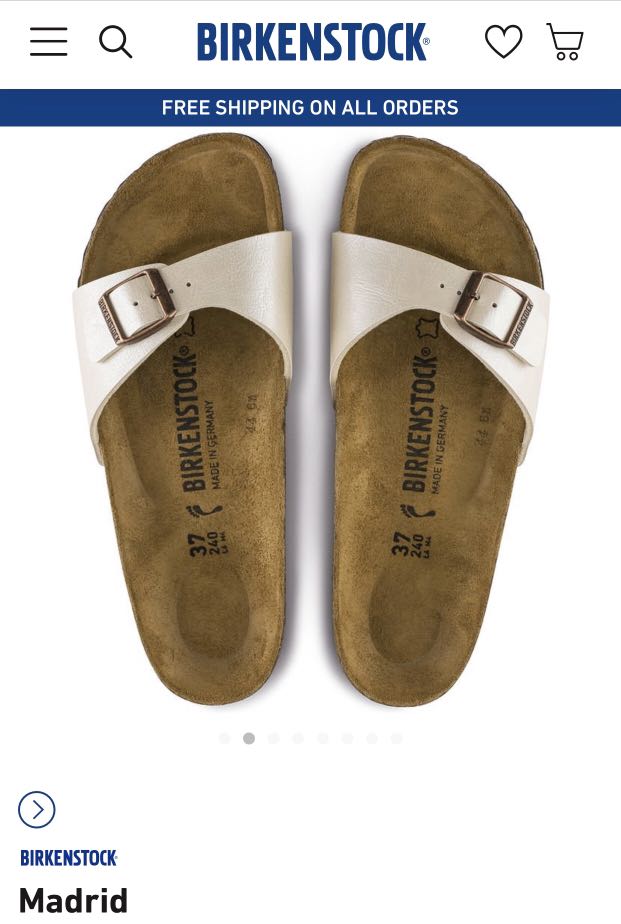 Birkenstock Madrid Pearl White, Women's
