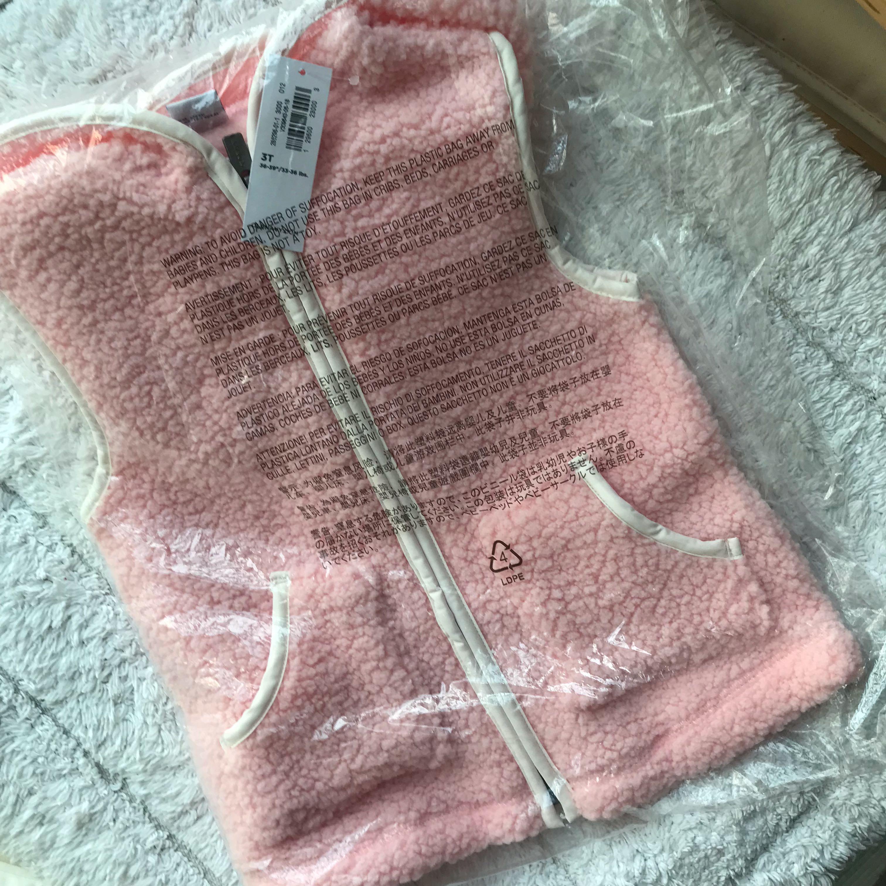 Bn Old Navy Toddler Girl Sleeveless Sherpa Faux Fur Winter Jacket Coat Coral 3 Years Old Babies Kids Girls Apparel 1 To 3 Years On Carousell