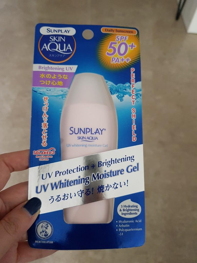 Bn Sunplay Skin Aqua Uv Whitening Moisture Gel Beauty Personal Care Face Face Care On Carousell