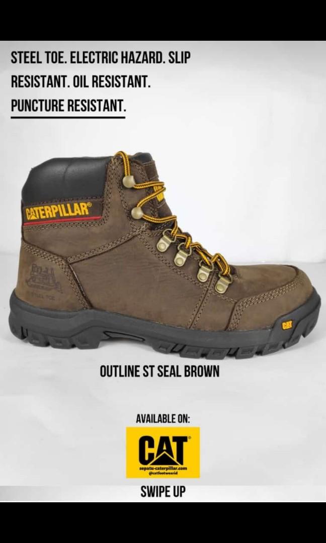 Caterpillar Original Fesyen Pria Sepatu Sepatu Boot Di Carousell