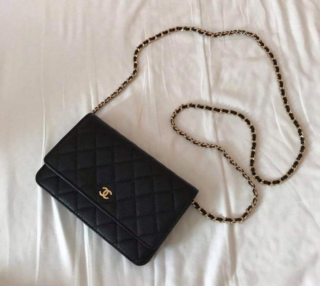 Authentic Vintage Chanel Sling Bag Mini Lambskin Gold Hardware classic black  20cm 14series Luxury Bags  Wallets on Carousell