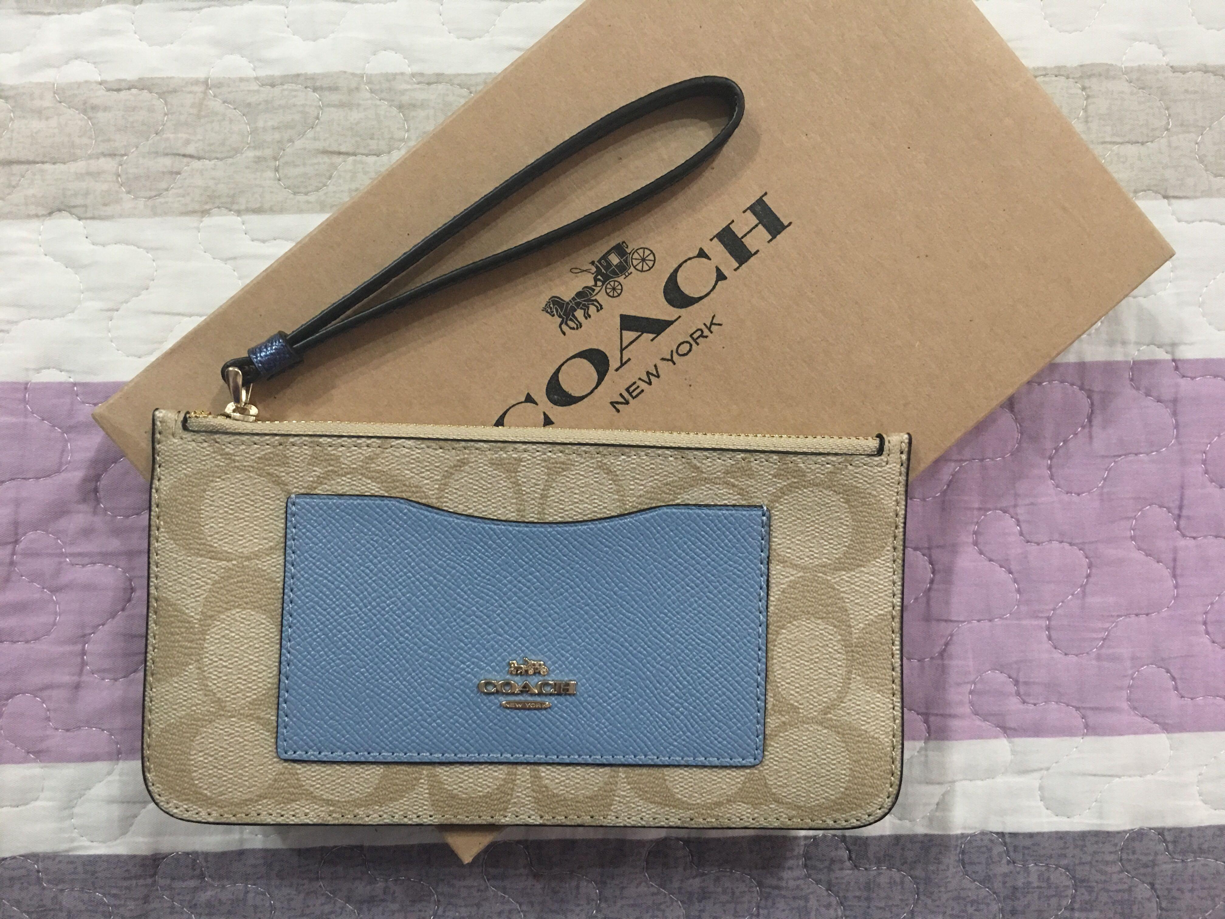 coach zip top wallet