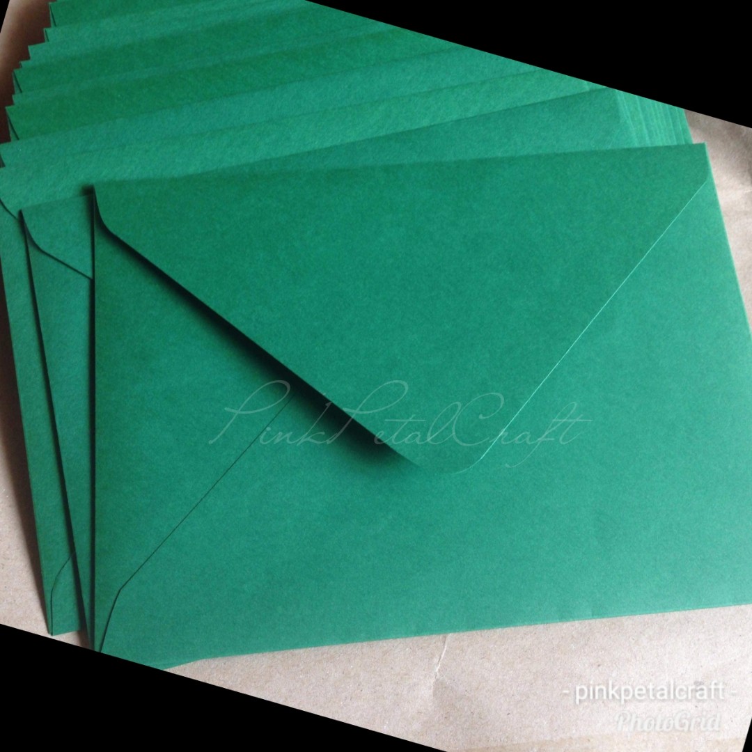 Emerald Green Matte Wedding Envelope A7, Hobbies & Toys, Stationary