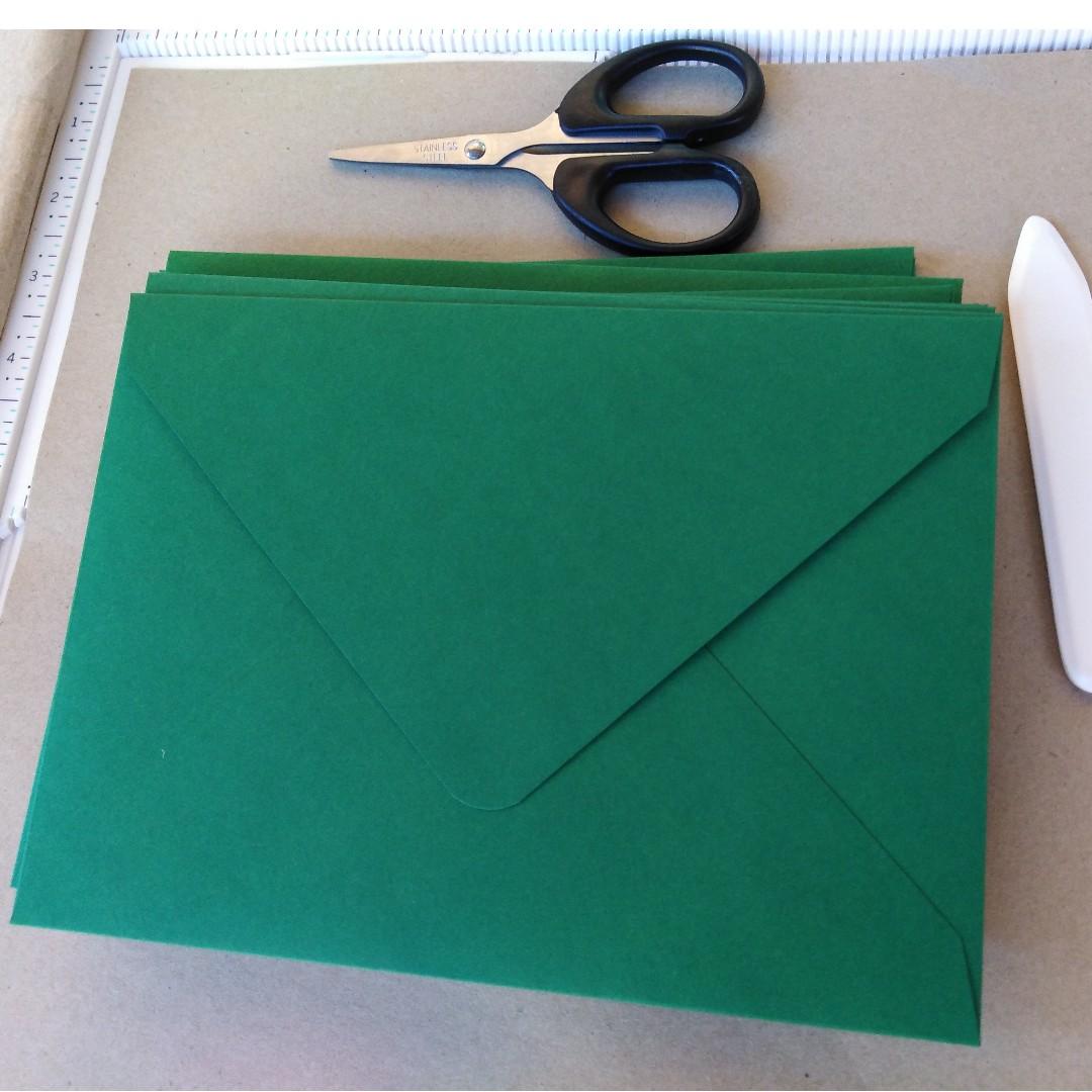 Emerald Green Matte Wedding Envelope A7, Hobbies & Toys, Stationary