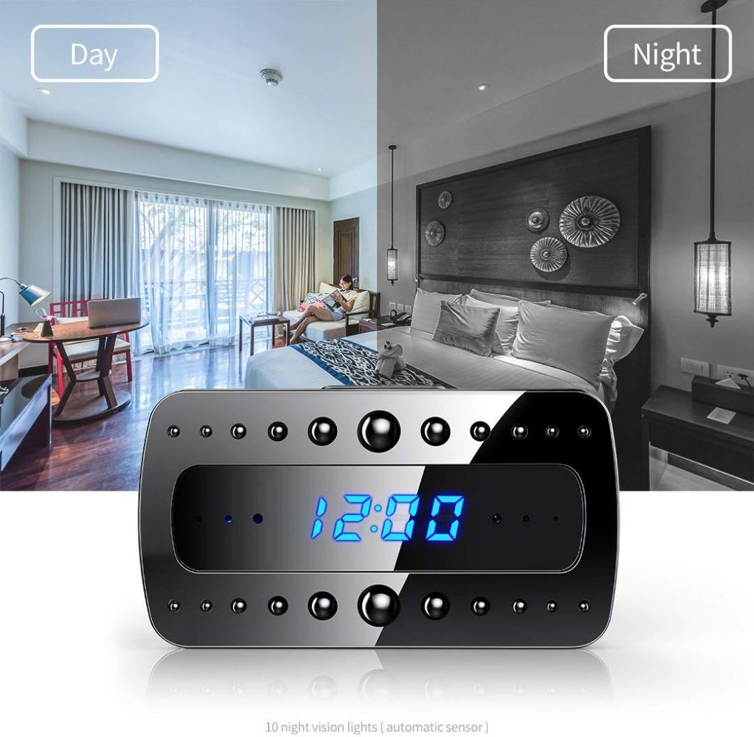 FREDI Spy Camera 1080P HD WiFi Hidden Camera Clock Mini Spy Cam