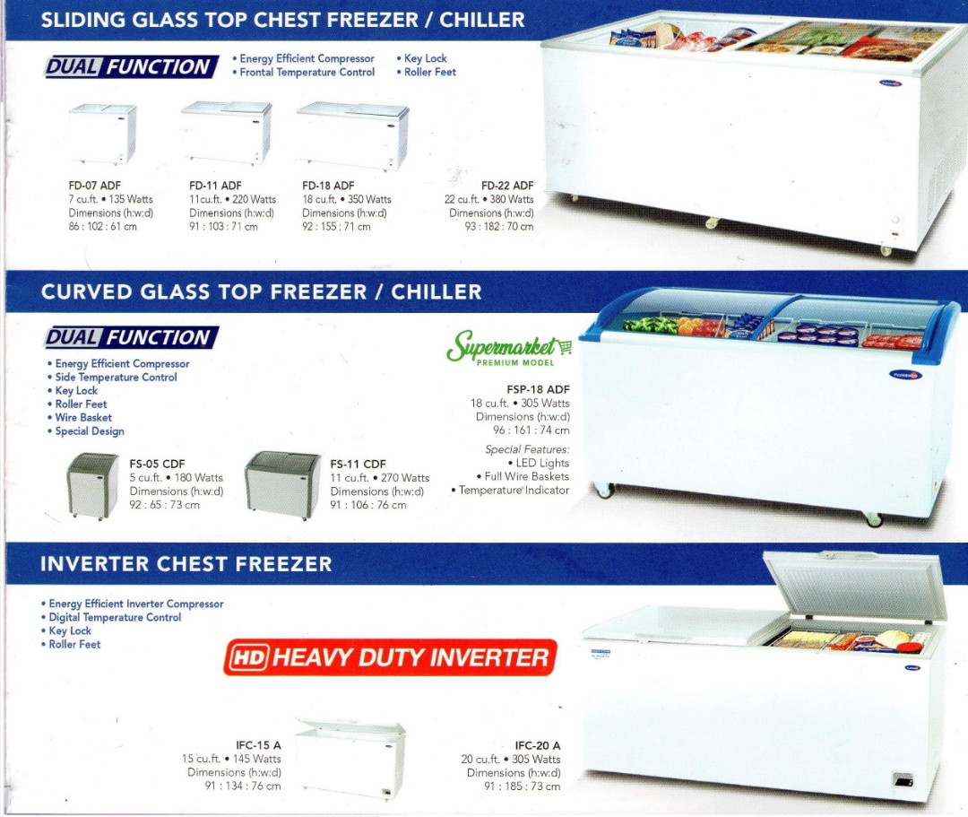Chest type new arrivals freezer wattage