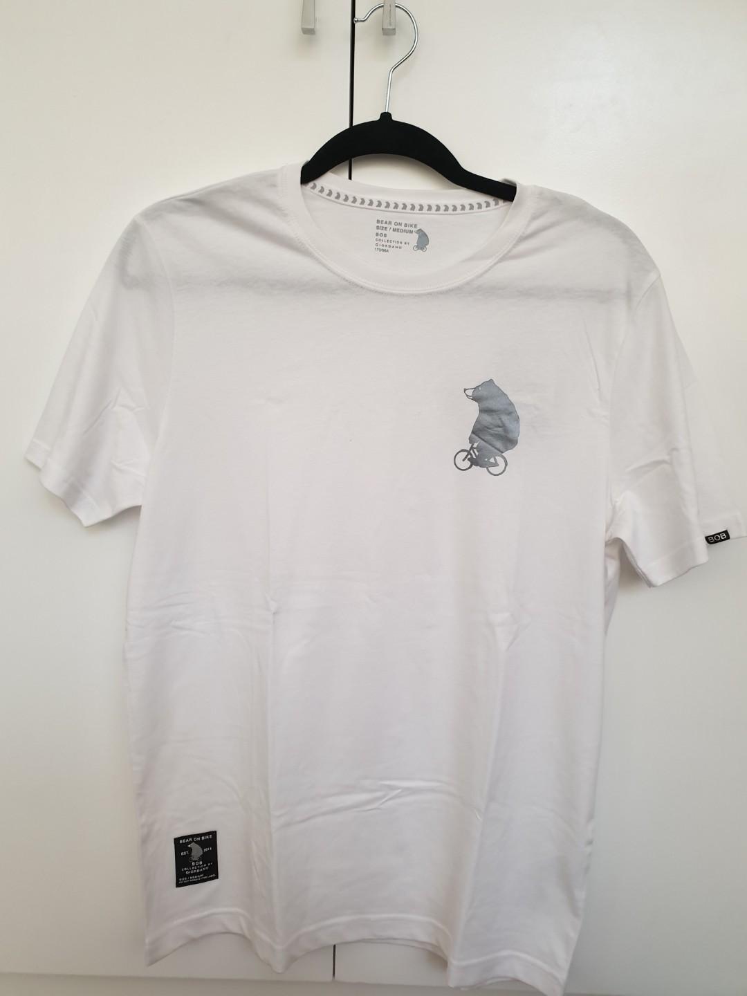 bear on bike t shirt giordano