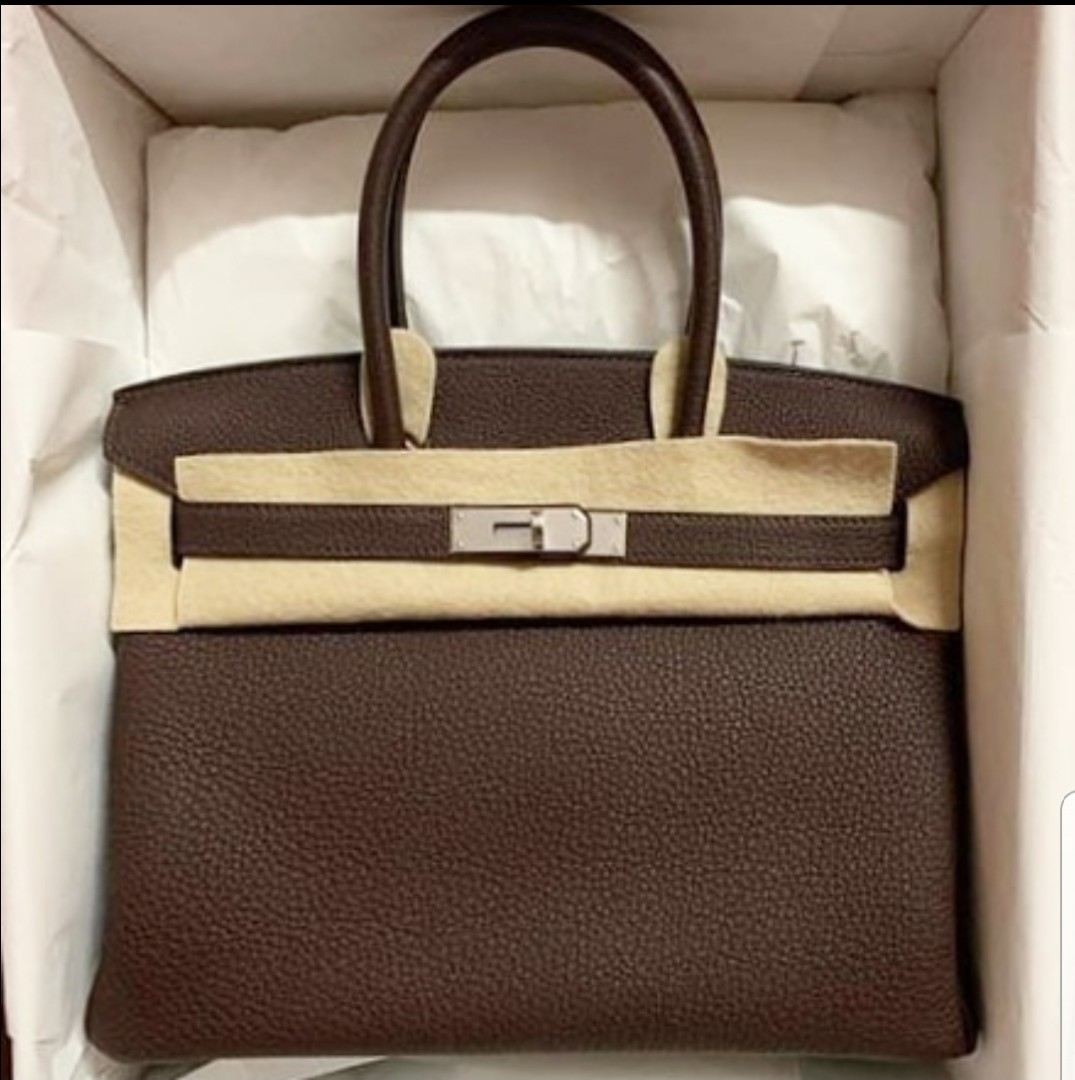 Hermes Birkin 30 - Chocolate, Luxury, Bags & Wallets on Carousell