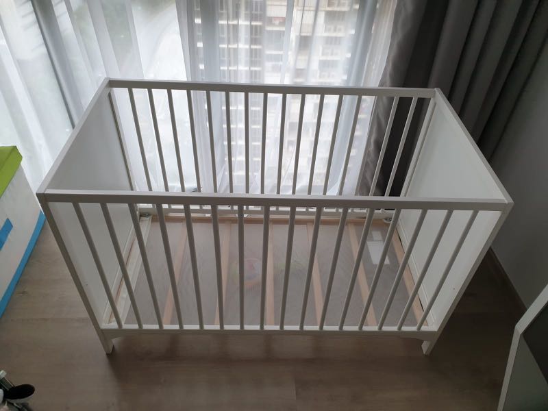 IKEA cot with mattress , Babies & Kids, Baby Nursery & Kids Furniture