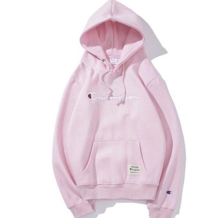 pink champion hoodie women's
