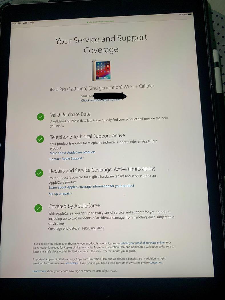 Ipad Pro 12 9 Gen 2 256gb Cellular With Apple Care Mobile Phones Tablets Tablets On Carousell