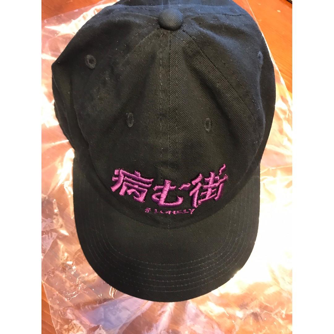 LONELY 論理 YAMU-MACHI 病む街 cap 黑帽 紫字 現貨