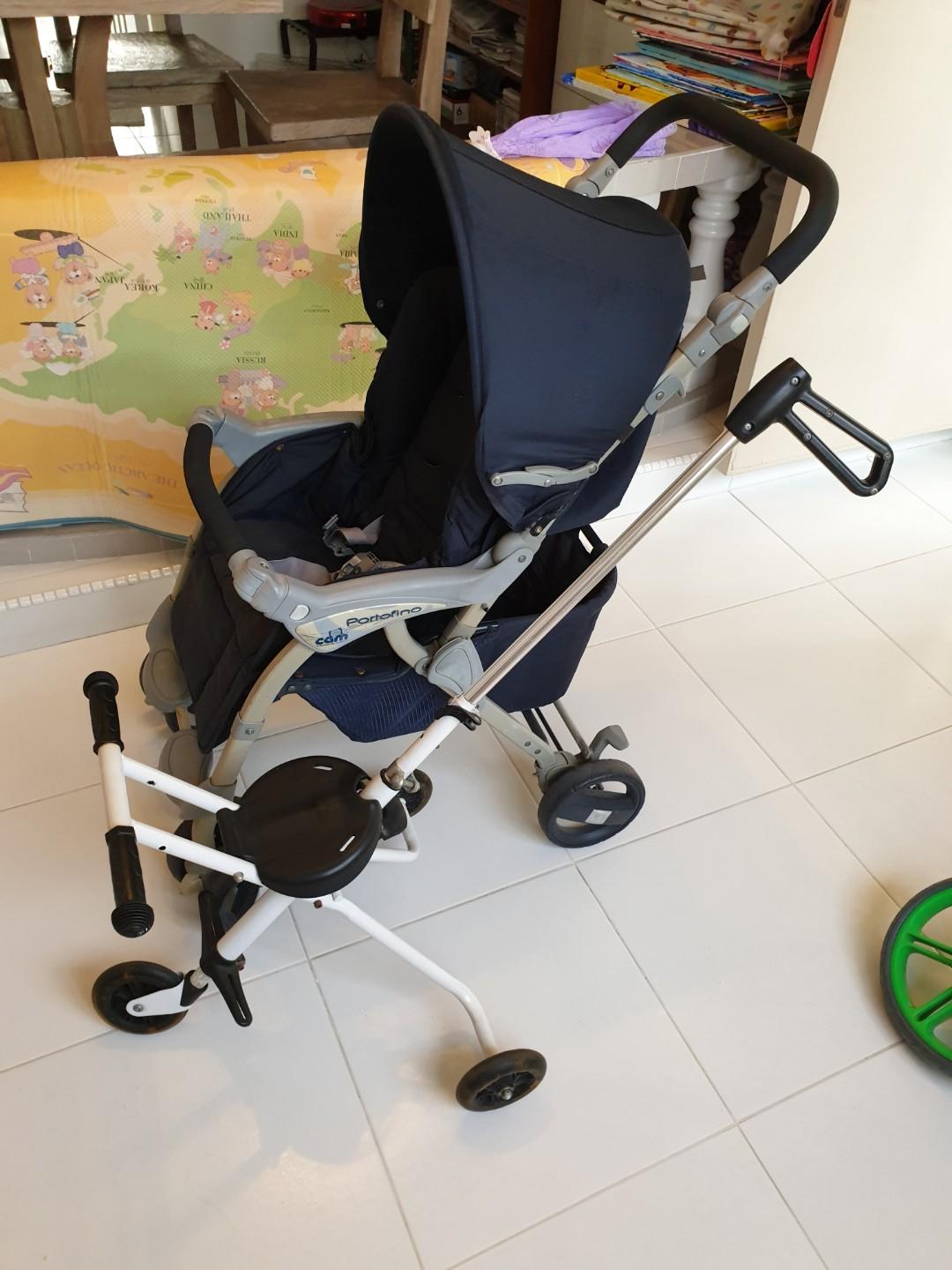 CAM Portofino Stroller bundle with children s 3 wheeler trolley