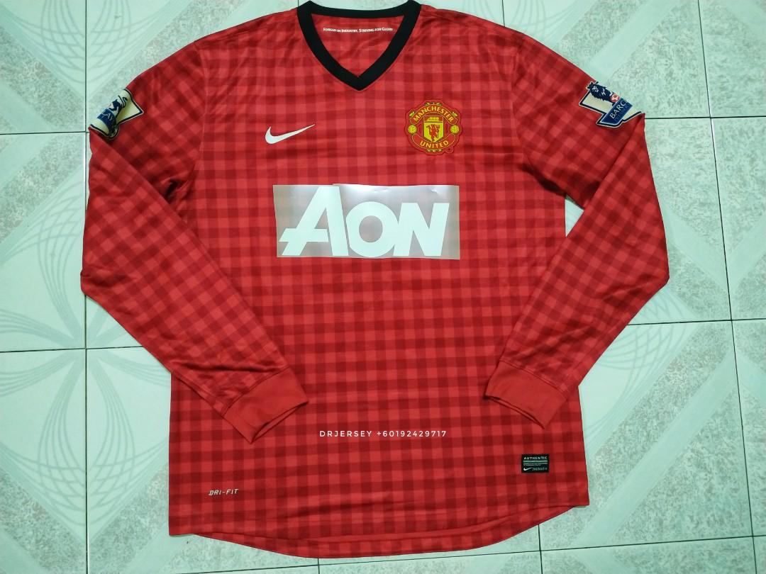 Manchester united checkered jersey clearance