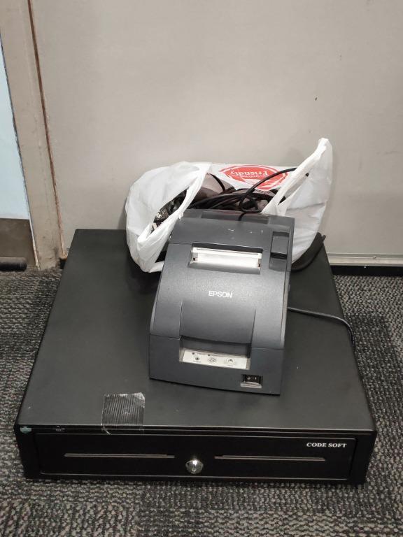 POS Receipt Printer EPSON + Cash Register Drawer, Computers & Tech, Parts & Accessories
