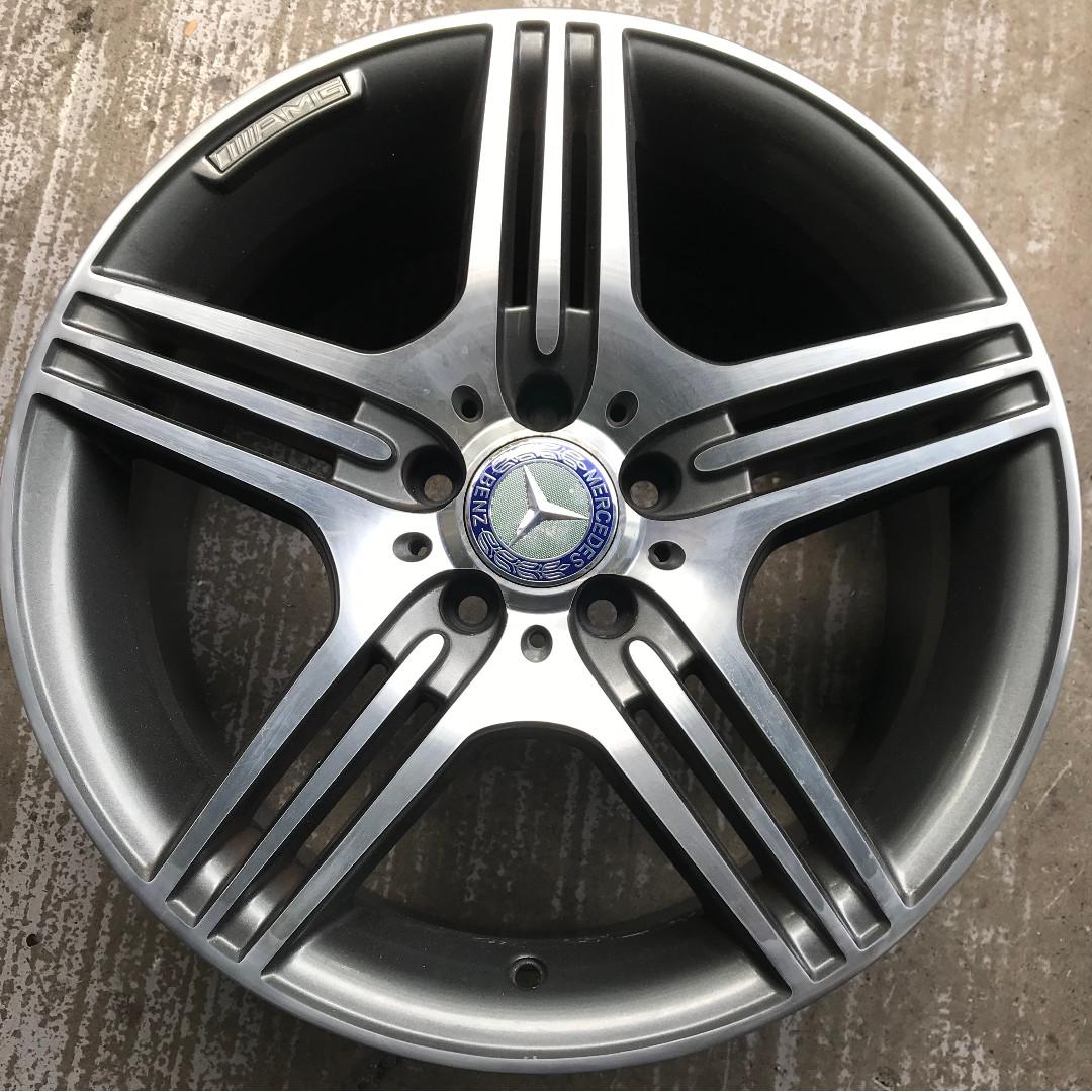 Pre Owned 18 Mercedes Amg Design Sports Rim Fits C180 C200 E200 E250 Car Accessories Tyres Rims On Carousell