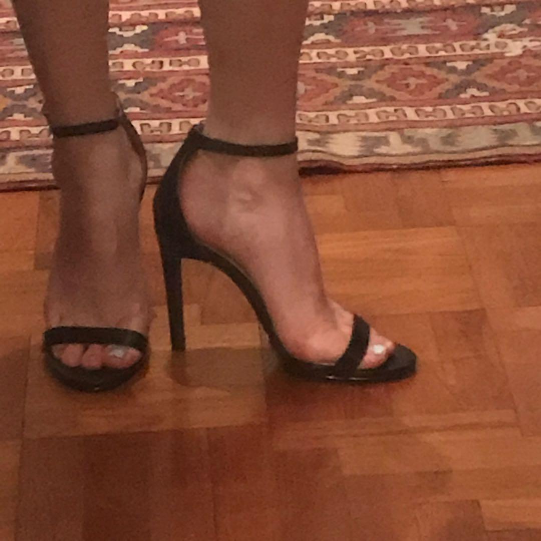 heels stiletto thin heel black ysl 