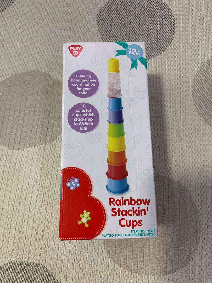 rainbow stacking cups