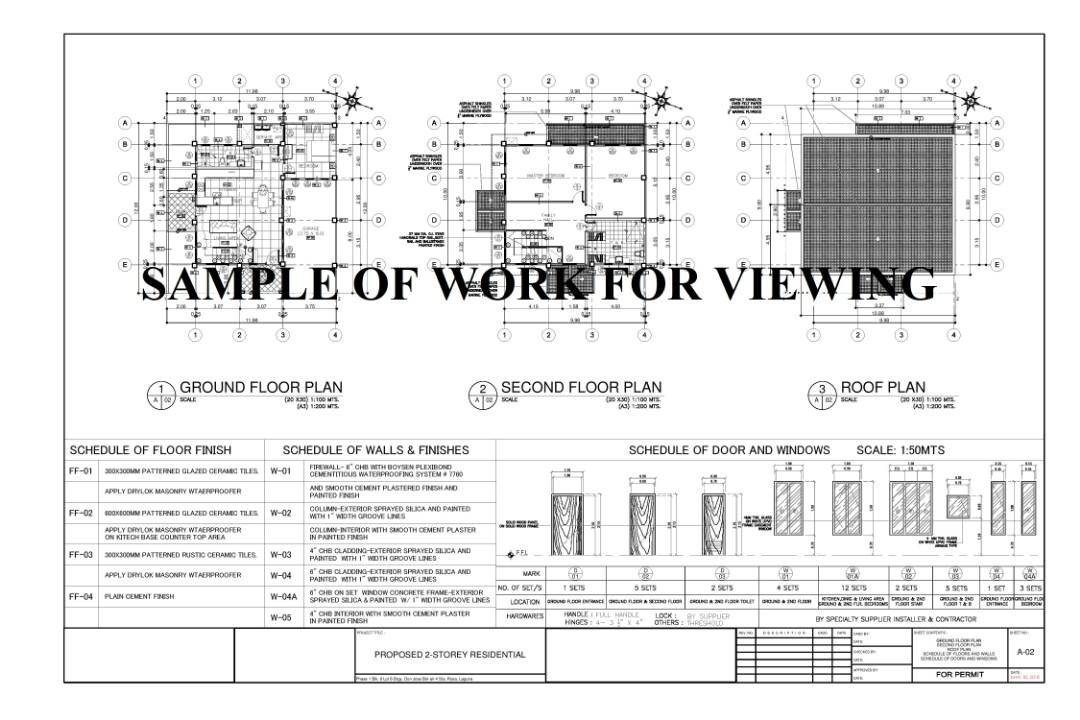 Residential Design Building Plans and For Permit, Business Services