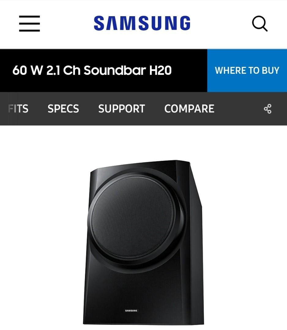 SAMSUNG Multimedia Speaker Soundbar HW H20 Brand New Audio