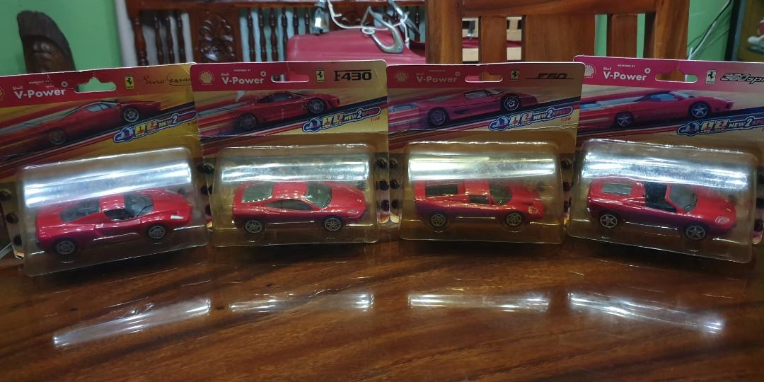 Shell Ferrari Car Models (Category: Vehicle & Diecast Models) located in Muntinlupa City. Submitted by mark_vector (Listing ID 244341509, Image 1). Description: P300 each 4 pcs. left Sealed condition What you see is what you get 2006 released Shell Ferrari car model Under license from Mattel 1:38 scale Made from high quality plastic material Meet up location in Alabang Festival Mall or Binan areas only.