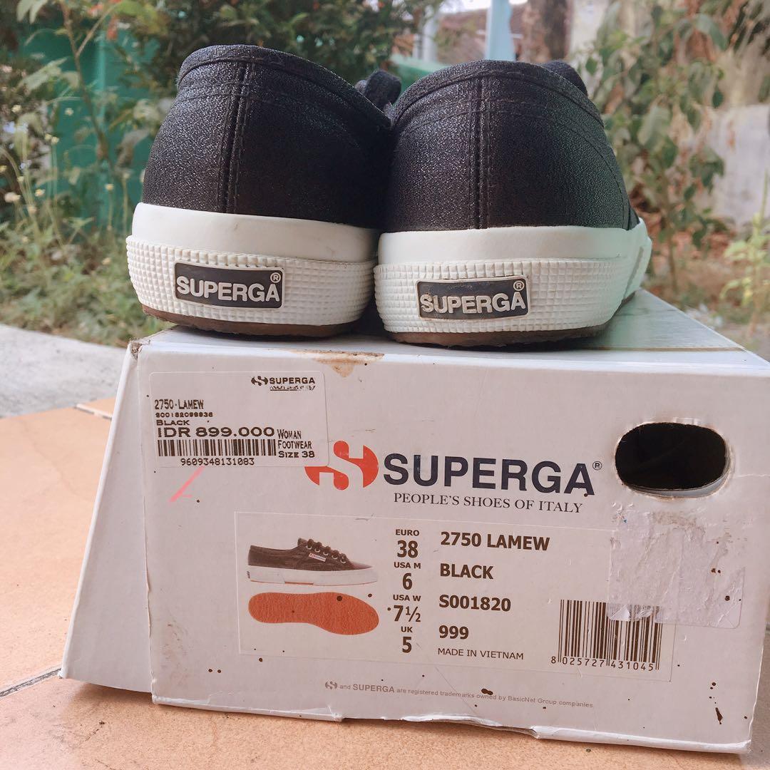 Superga 2750 Lamew Black Fesyen Wanita Sepatu di Carousell