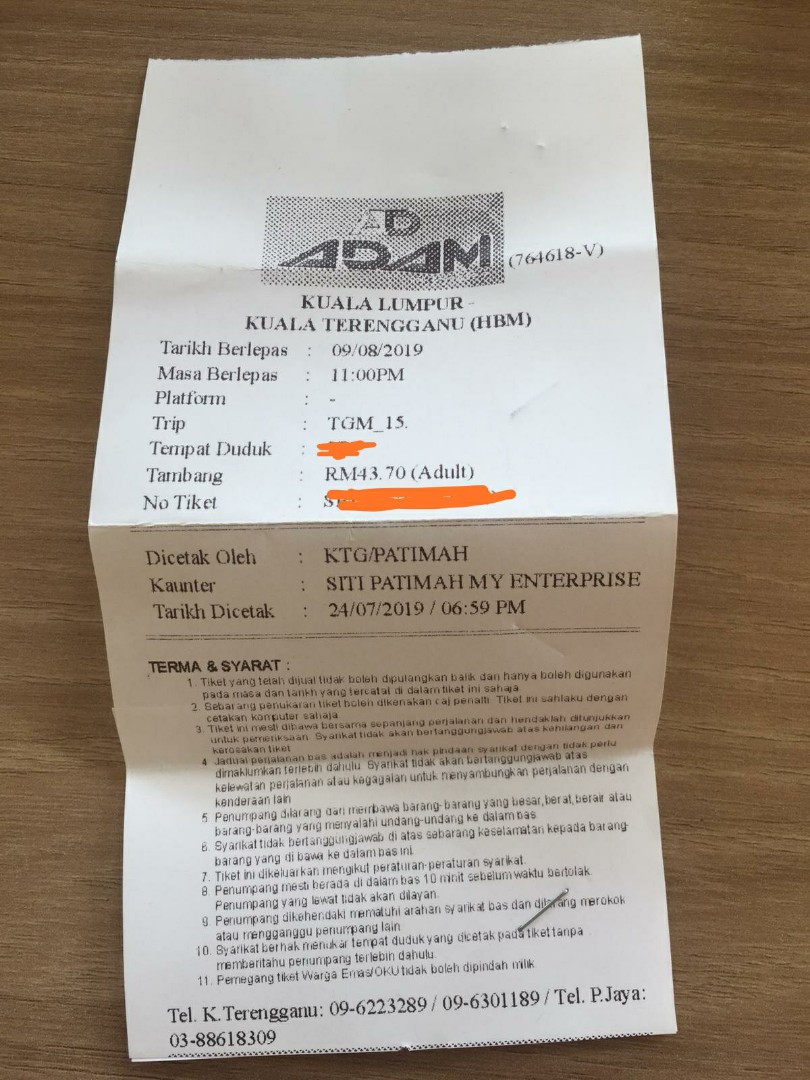 Contoh Surat Laporan Kemalangab Kereta Bas