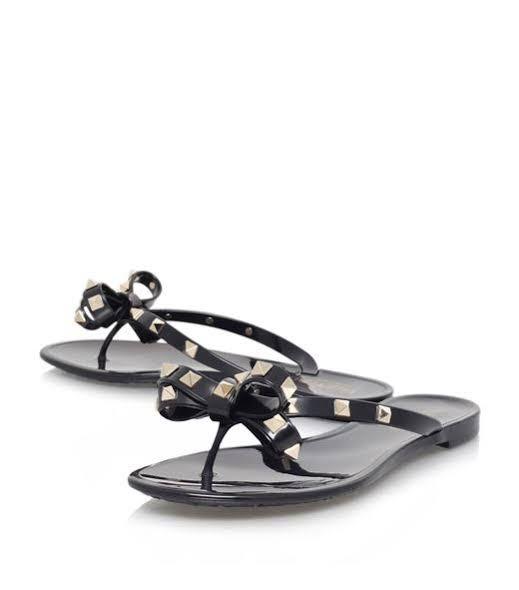 rockstud pvc thong sandal