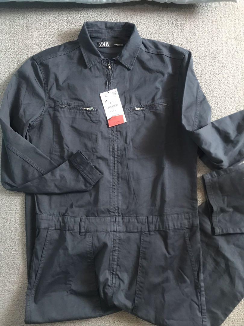 zara men's jumpsuits