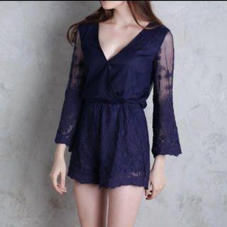 BN Amora Lace Sleeved Romper