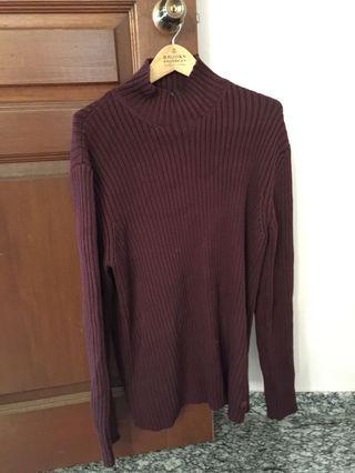 Authentic DKNY cotton turtleneck XL in grey or burgundy