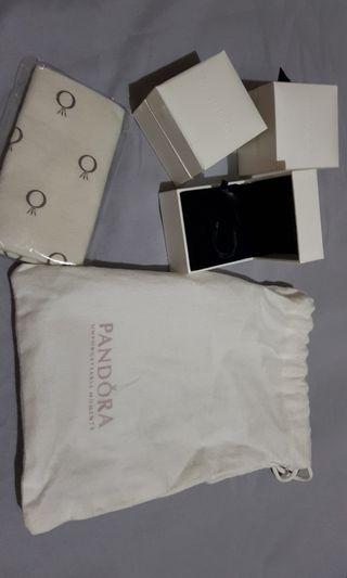 Pandora charm box 3 pcs plus cleaning cloth and pouch