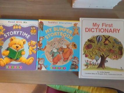 Children's story books and dictionary