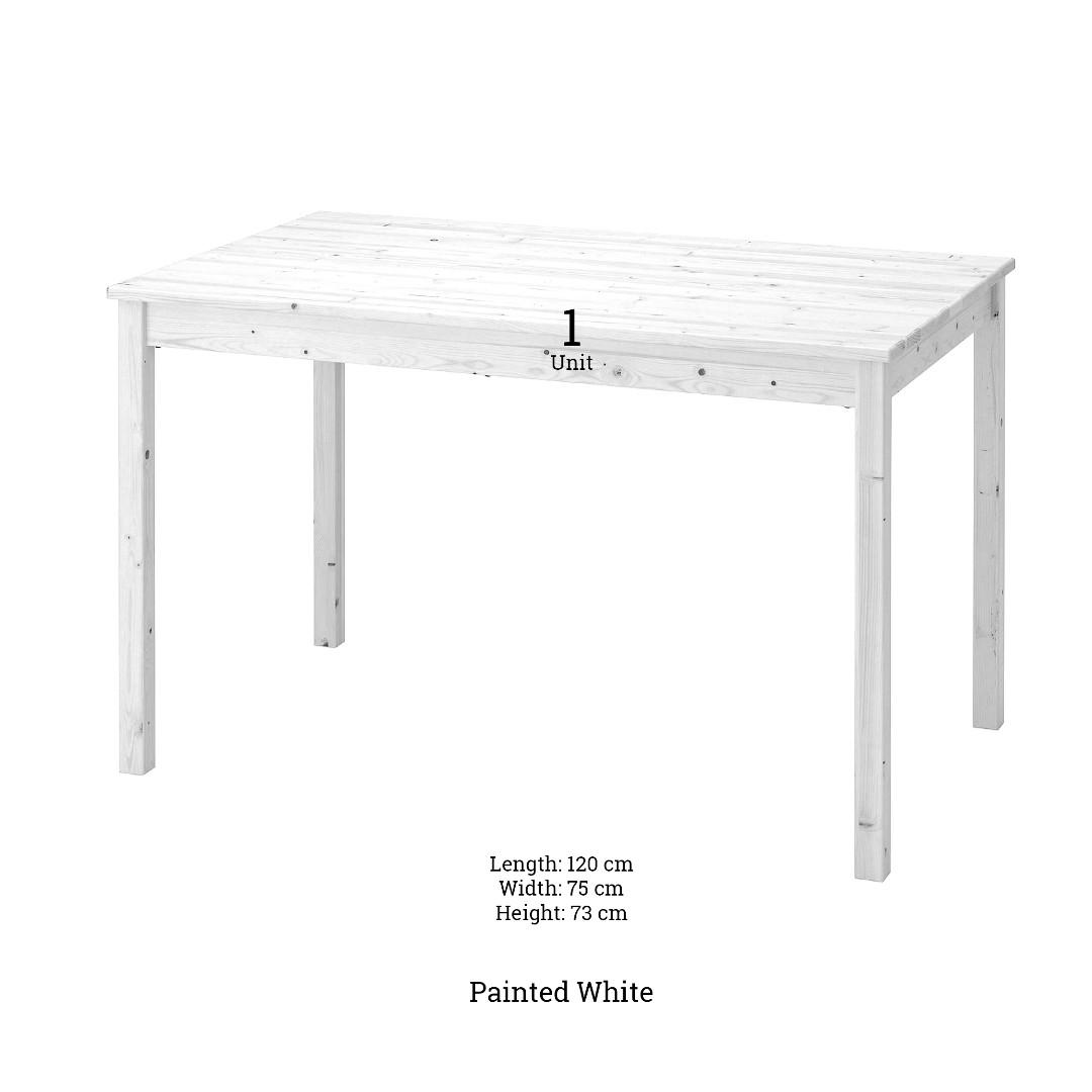 50 Off Ikea Ingo Table Painted In White Furniture Tables Chairs On Carousell