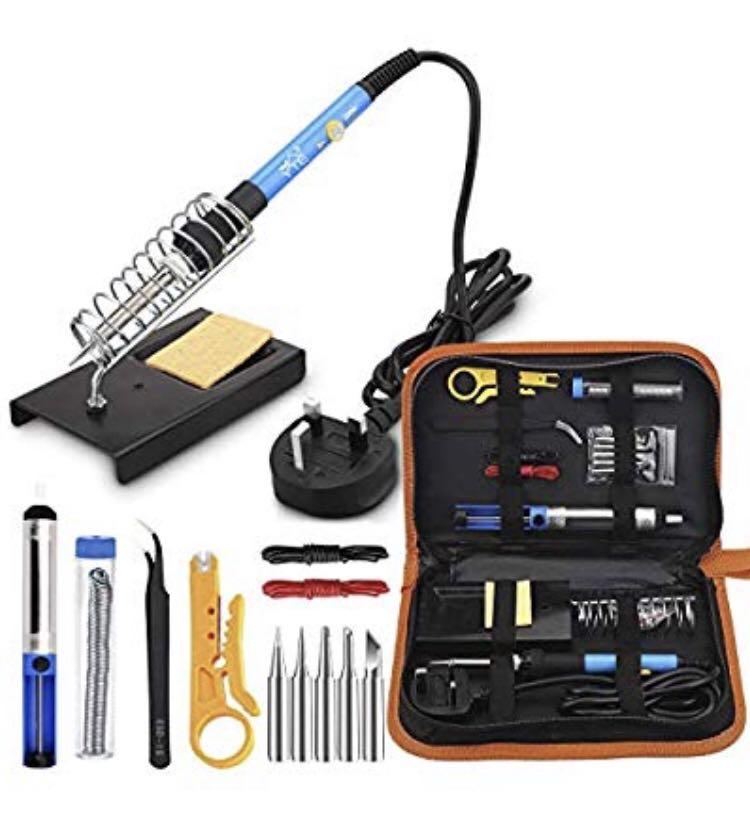 Anbes Soldering Iron Kit 60W Adjustable Temperature Welding Tool Digital Multimeter
