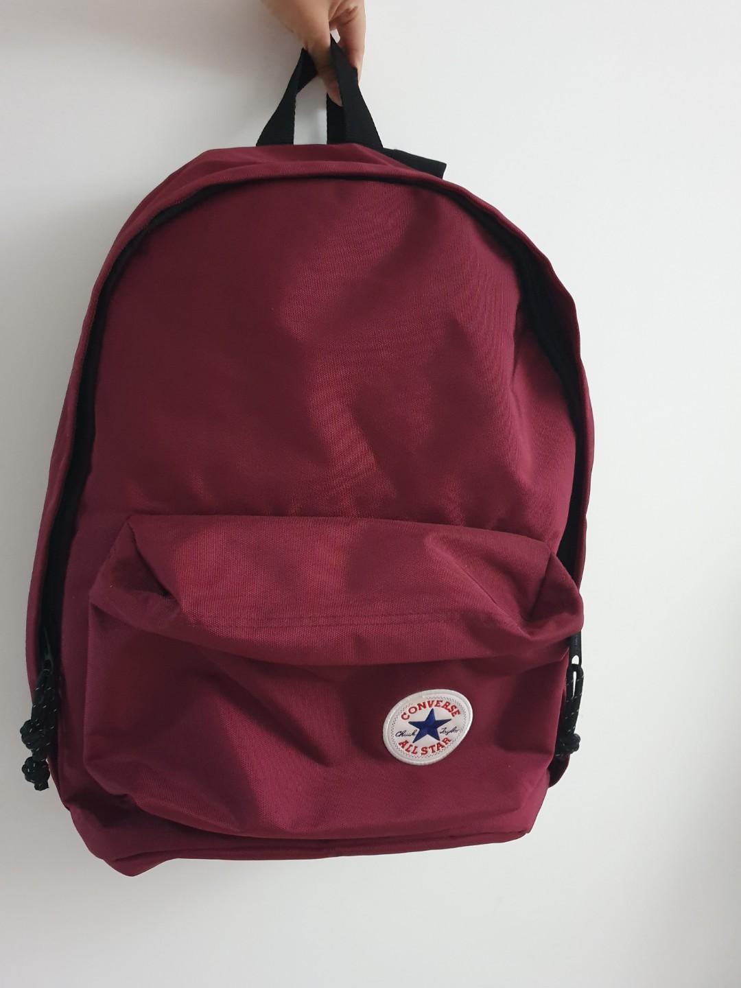 maroon converse backpack