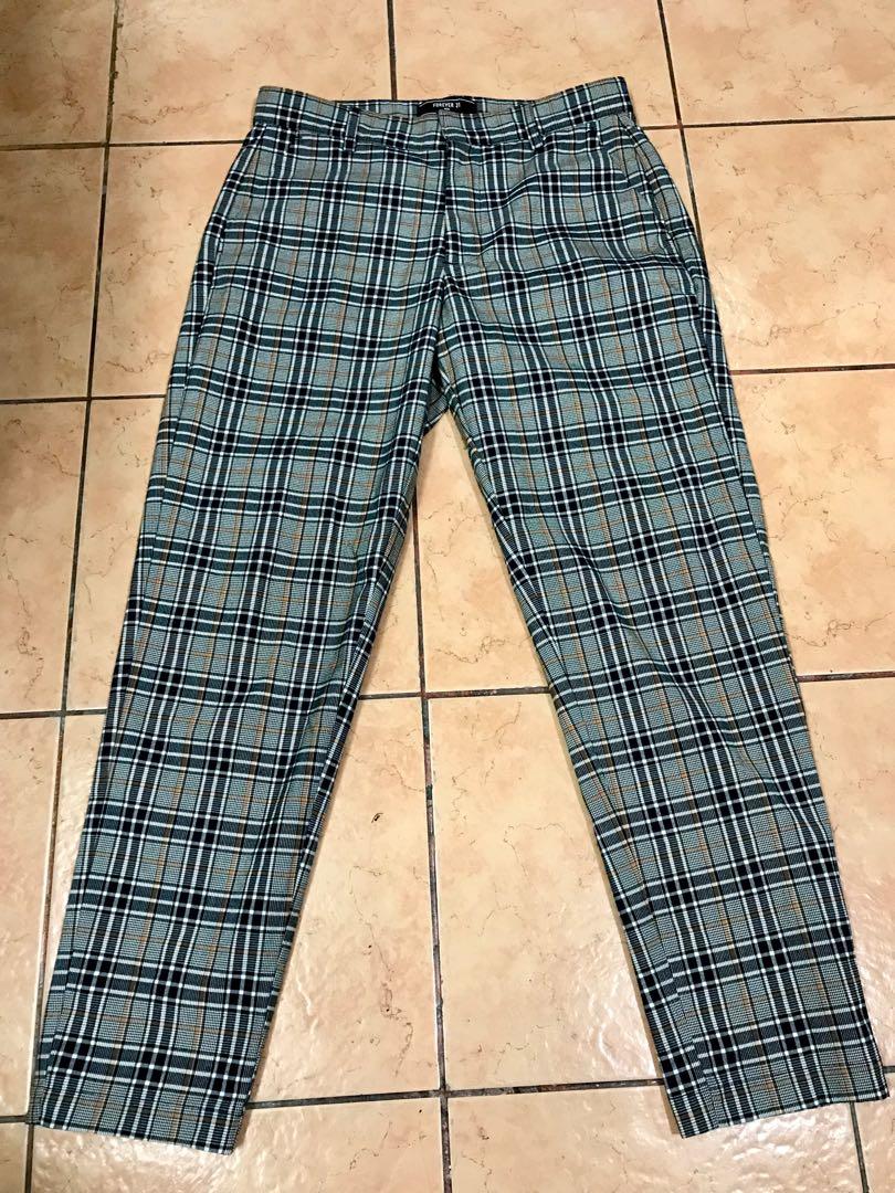 yellow plaid pants forever 21