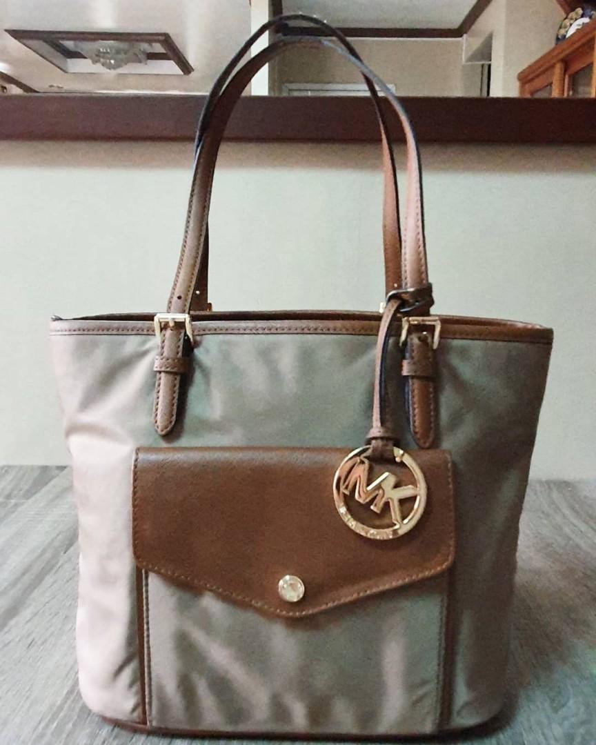 Mk nylon store tote bag