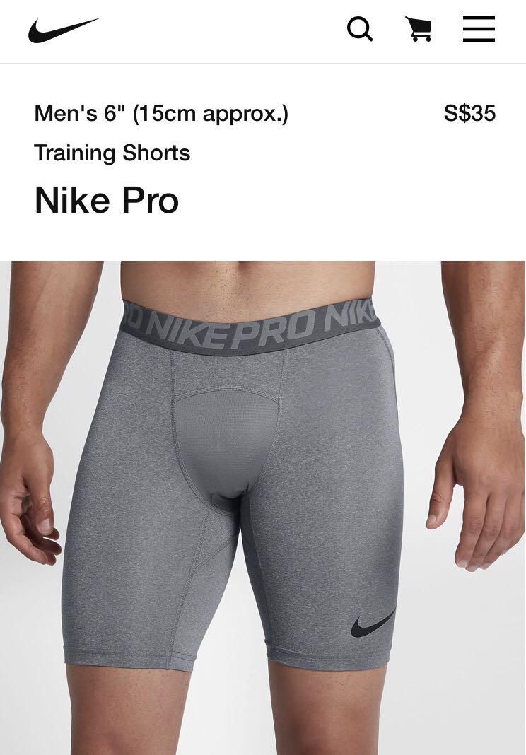 nike pro men's 6 training shorts