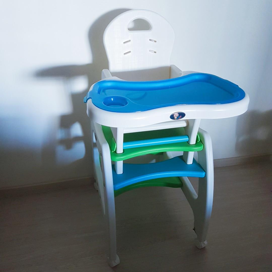 Baby High Chair Convertible Babies Kids Nursing Feeding On