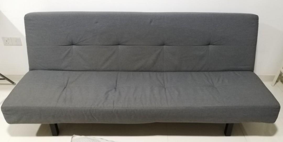 Balkarp Sleeper Sofa Vissle Gray With